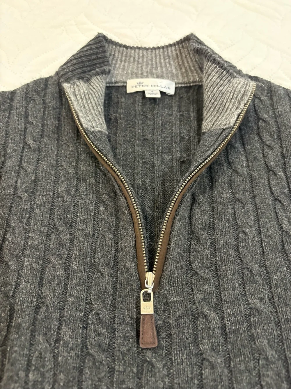 Peter Millar Crown Fleece Baby Wool Yak Cashmere Quarter Zip